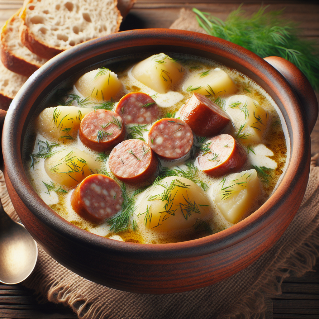 Prosty przepis na żurek z białą kiełbasą – tradycyjny przepis naszych babć